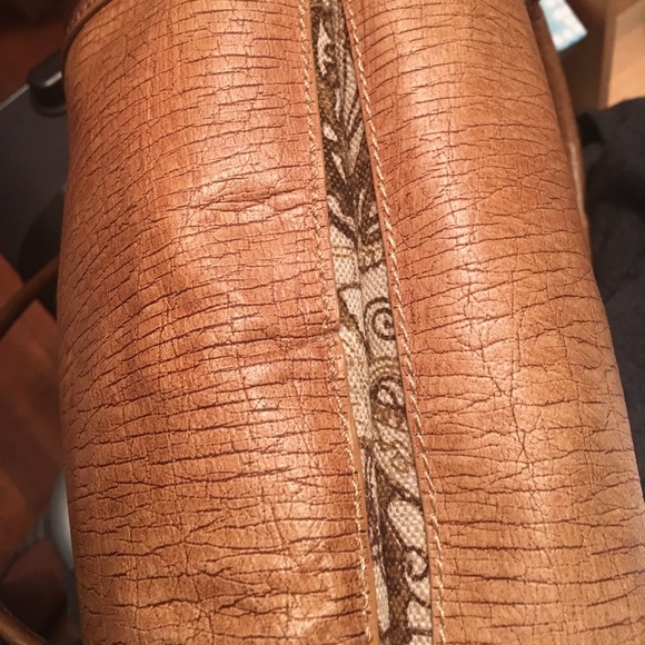 Mauro Burani bag crocodile embossed brown - Picture 3 of 8