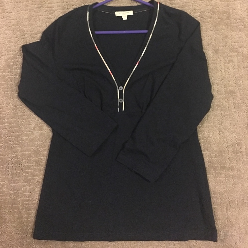 Burberry 3/4 length sleeve tee shirt