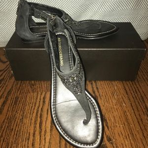 Arturo Chiang Unique black flats - sandals / suede