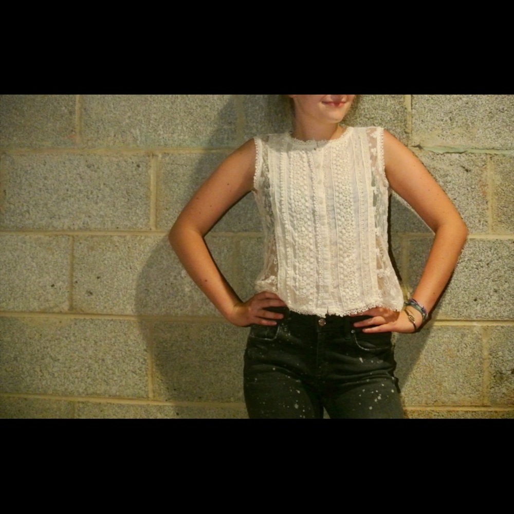 See Through White Blouse