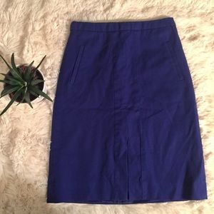J. Crew A-line Blue Skirt Bright Indigo Size 00