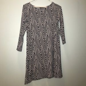 Navy and White Dress