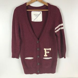 Abercrombie & Fitch women's varsity cardigan Large