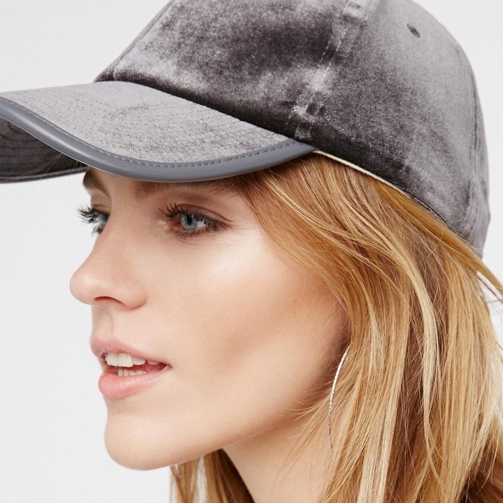 Lady Luck Velvet CAP Baseball Ball Hat Navy Grey - Picture 5 of 5