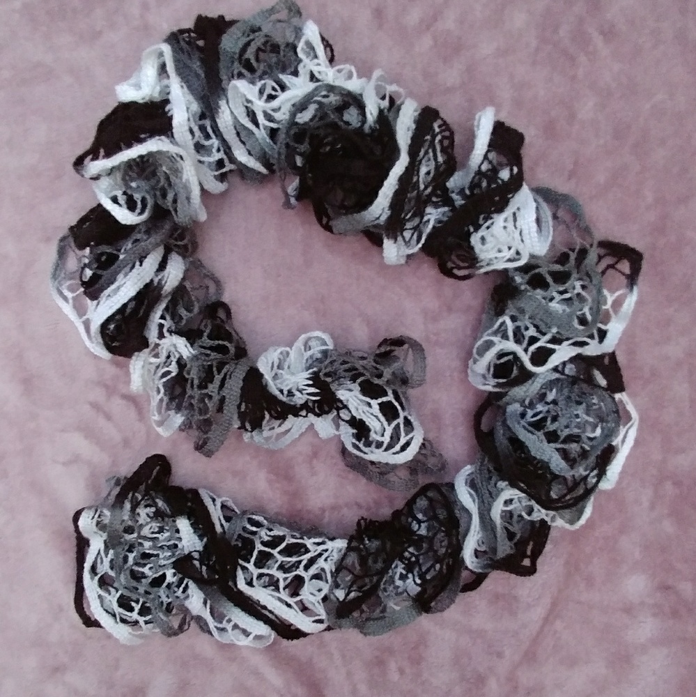 Handmade Crochet Ruffle Scarf