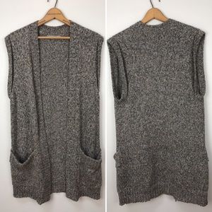 Rubbish long cardigan sweater material medium