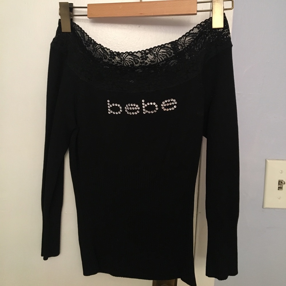 Bebe off shoulder top medium
