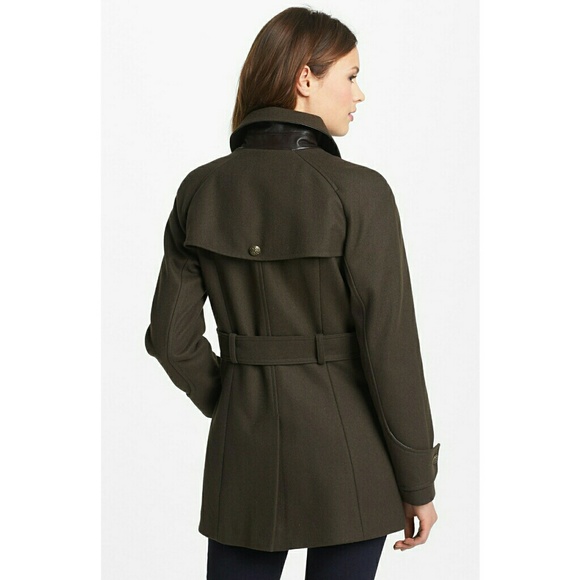 New! DKNY Military Coat Jacket Peacoat Wool-Blend - Picture 4 of 6