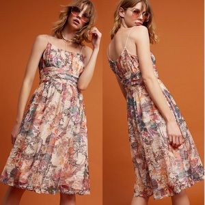 Anthropologie Maeve floral fit and flare dress