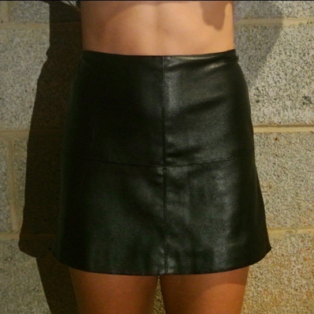 Black Leather Skirt