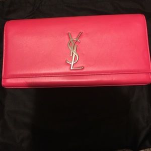 Beautiful Saint Laurent pink clutch