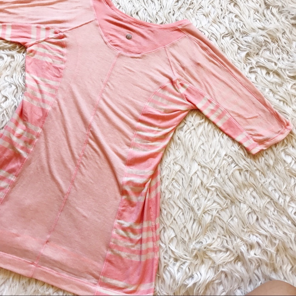 • Lululemon • Striped Pink Top - Picture 3 of 4