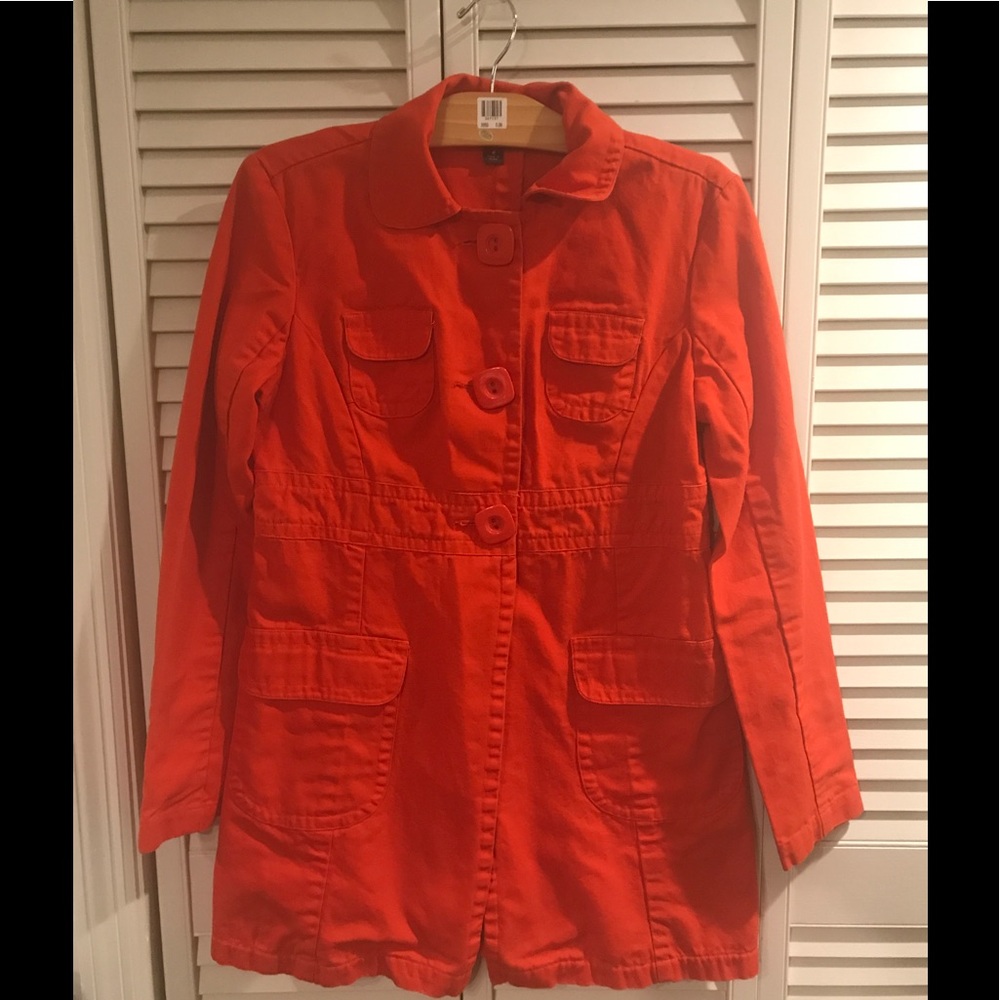 Bold Orange Mid-length jacket by Tara Jarmon M