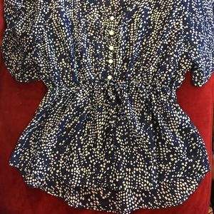 Navy dot blouse