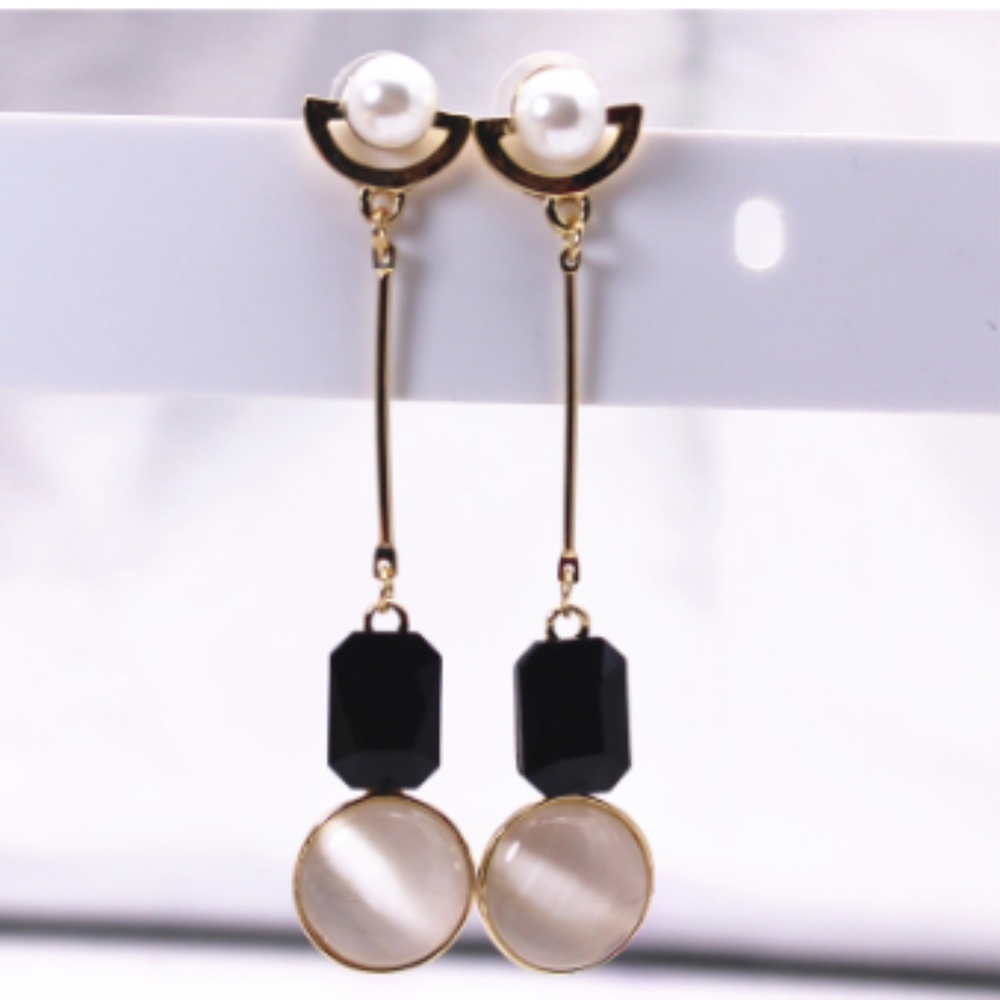 Long Geometric Earrings