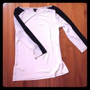 Classy boatneck color block 3/4 sleeve