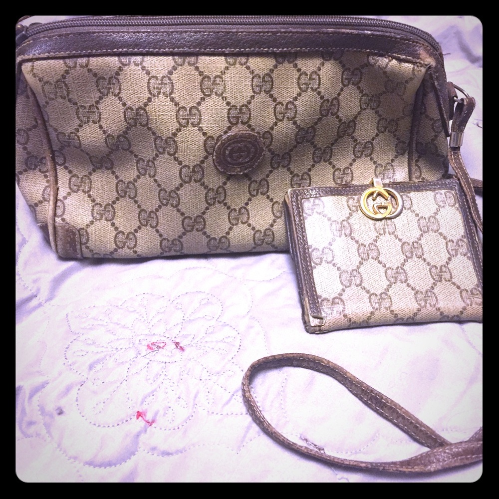 Authentic vintage Gucci purse and wallet