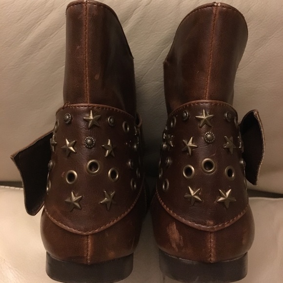 Rustic Faux Leather Booties - Picture 3 of 4