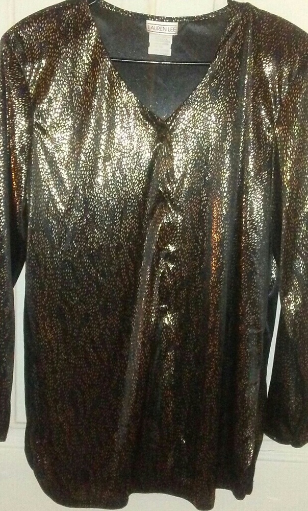 Classy Elegant Gold and black metallic shirt