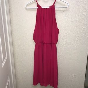 Pink chiffon dress
