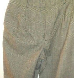 Plaid/houndstooth print dress slacks