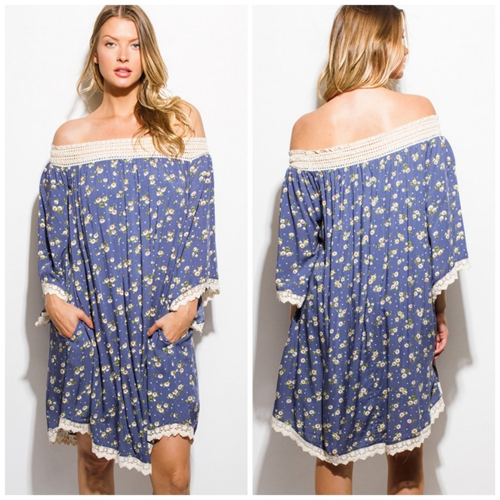 Daisy Floral Print Midi Dress