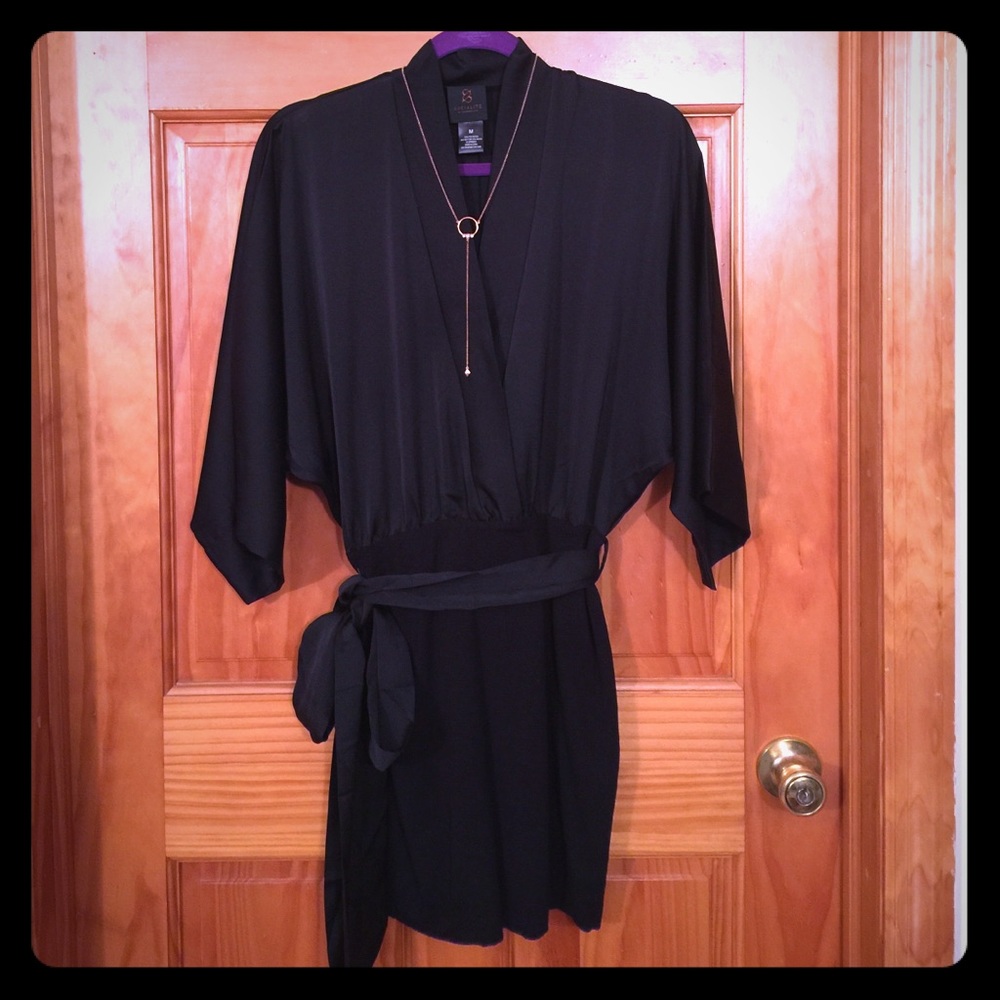Satin and Jersey Kimino Style LBD