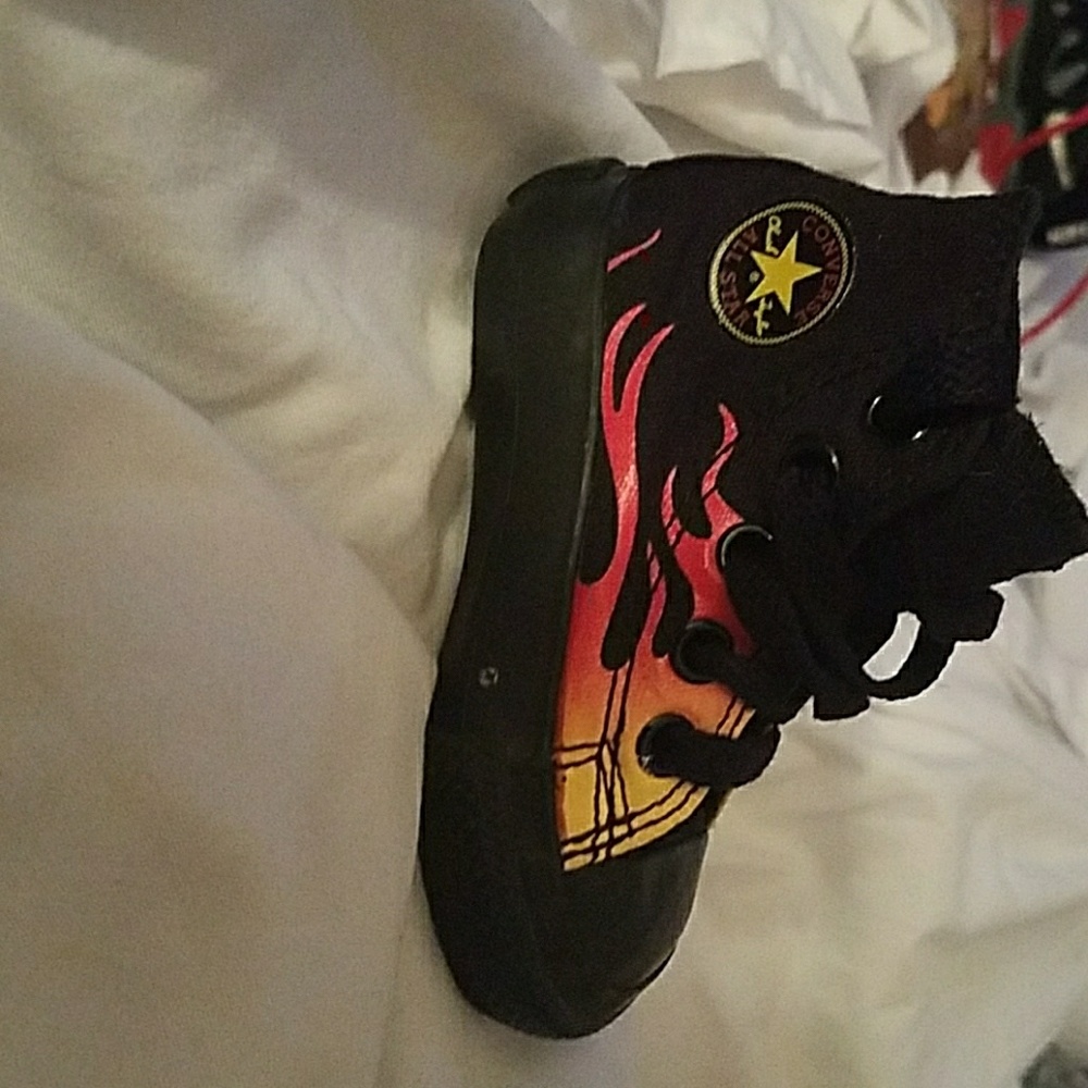 Baby size 2 All-Star Flame Converse