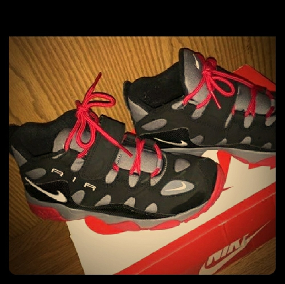 Baby size 6c black,red,and grey Nikes