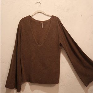 Free People Deep V Sweater