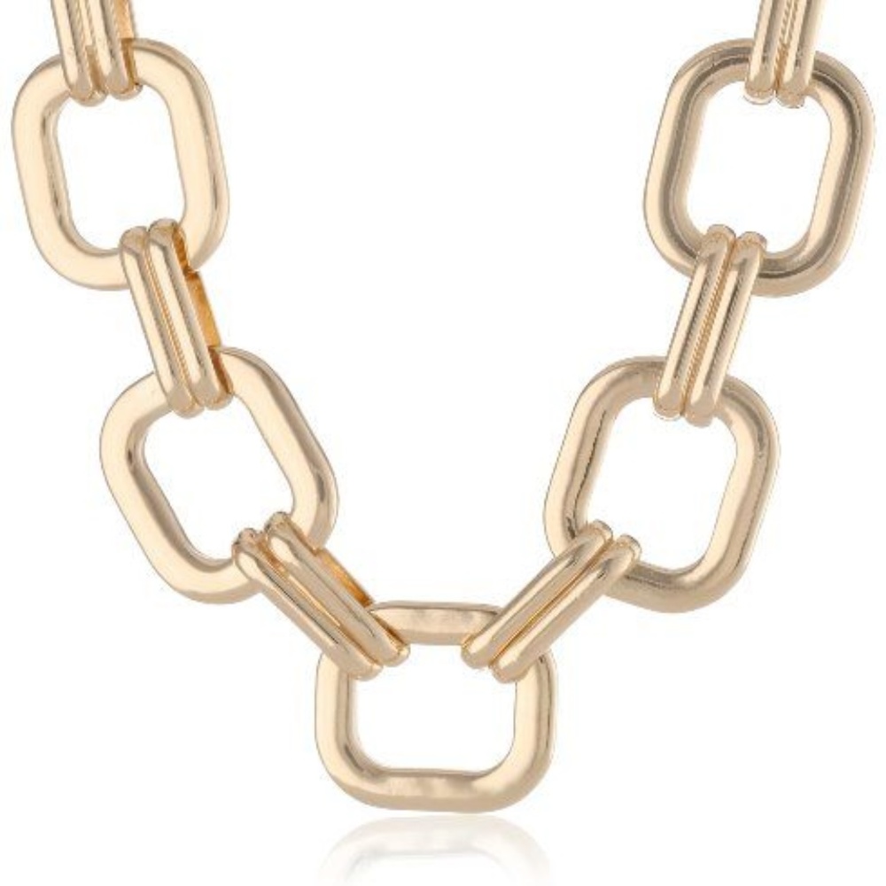 Kenneth Cole gold square link necklace