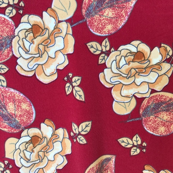 Lularoe (Red with Roses) XS Maxi Skirt ❤️❤️❤️ - Picture 2 of 3