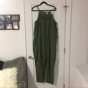 Plus Size Olive Green Jumpsuit