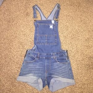 brand new denim overalls