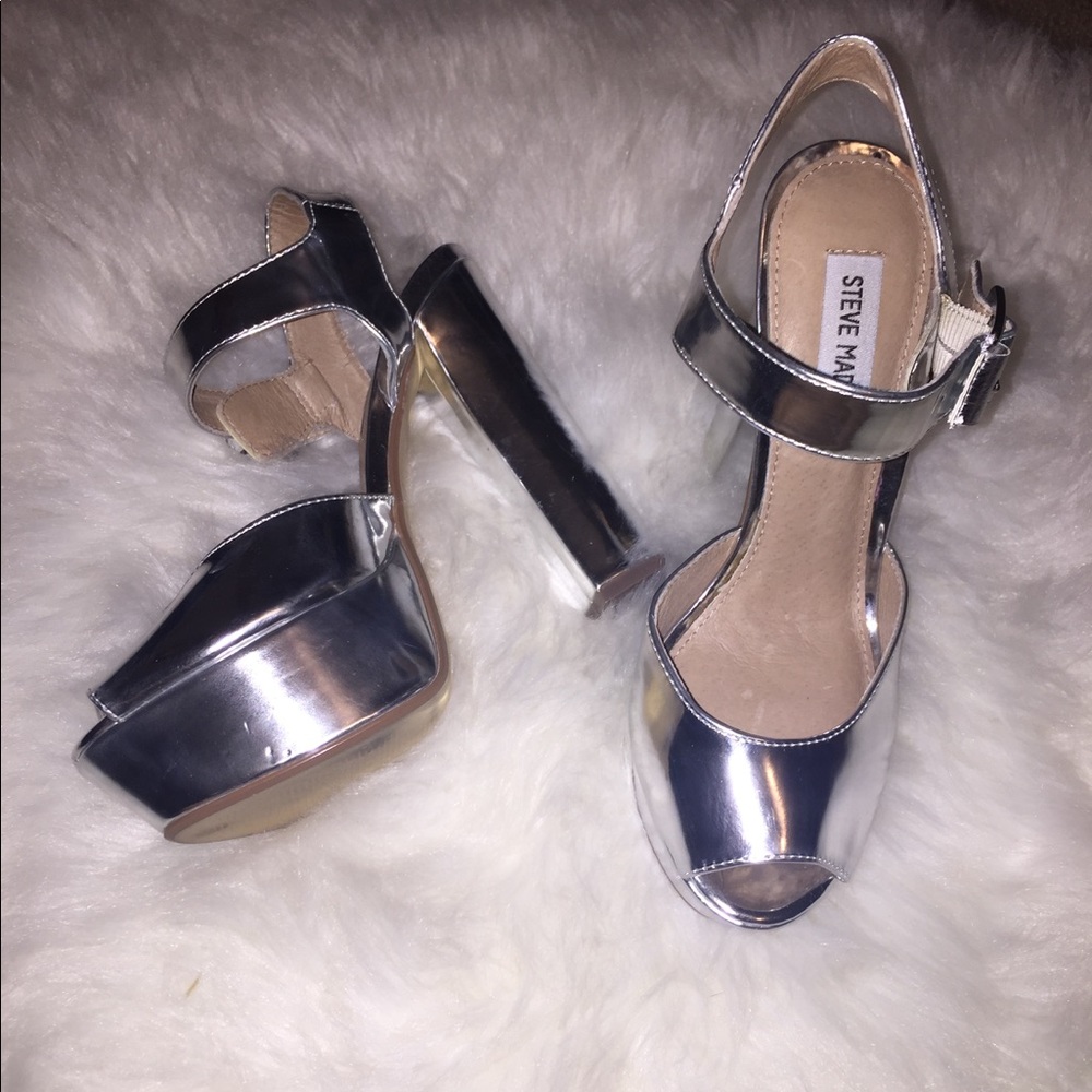Silver Steve Madden heels