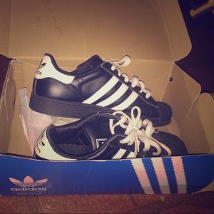 Original Adidas superstar black and white sneakers