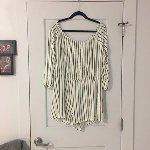 Plus Size Off the Shoulder Romper
