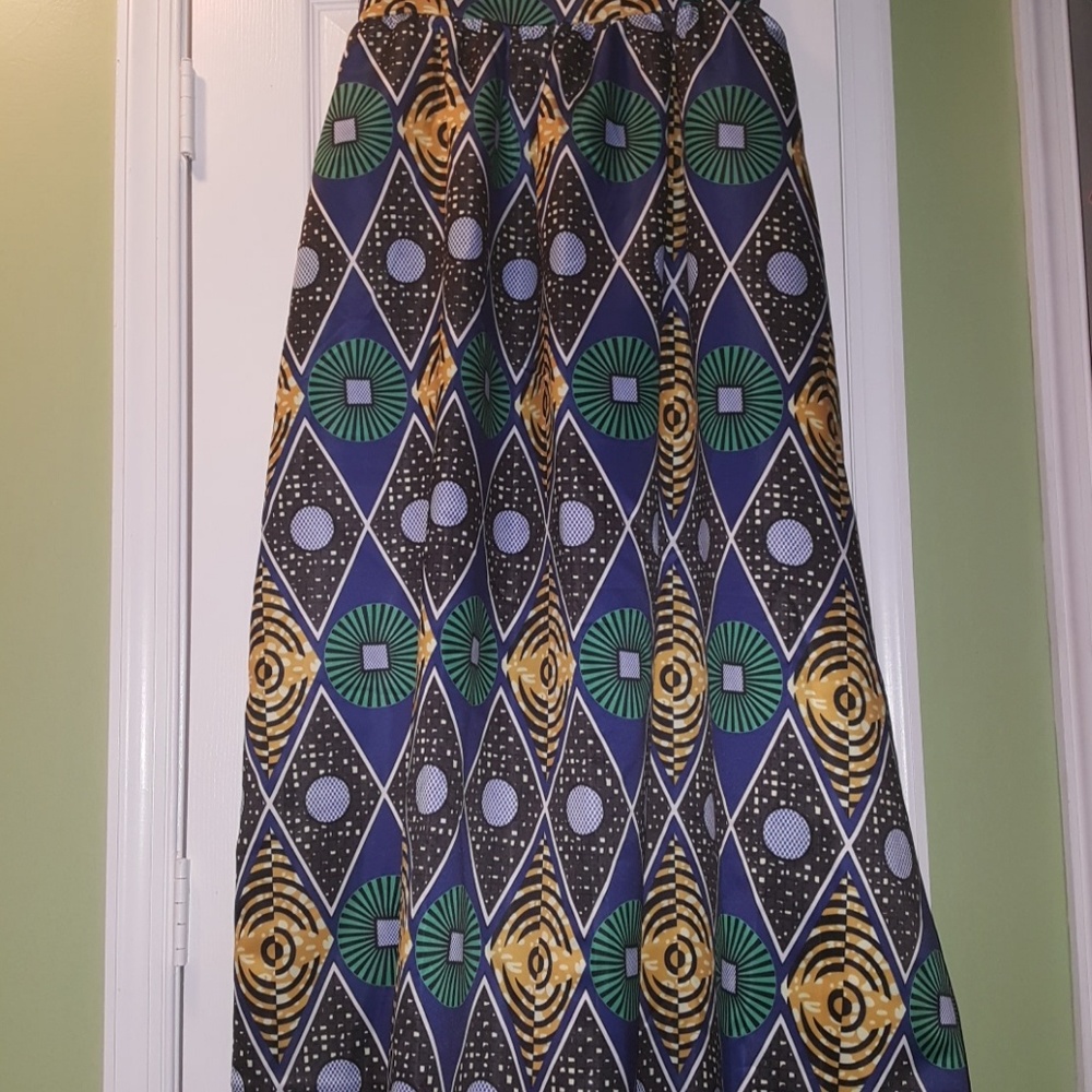 XL African inspired maxi skirt