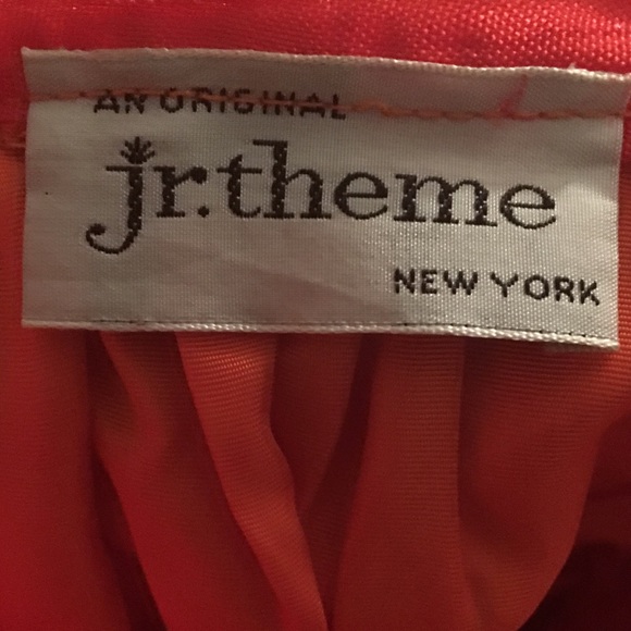 VINTAGE Red Chiffon Cocktail Dress 50s/60s - Picture 2 of 4