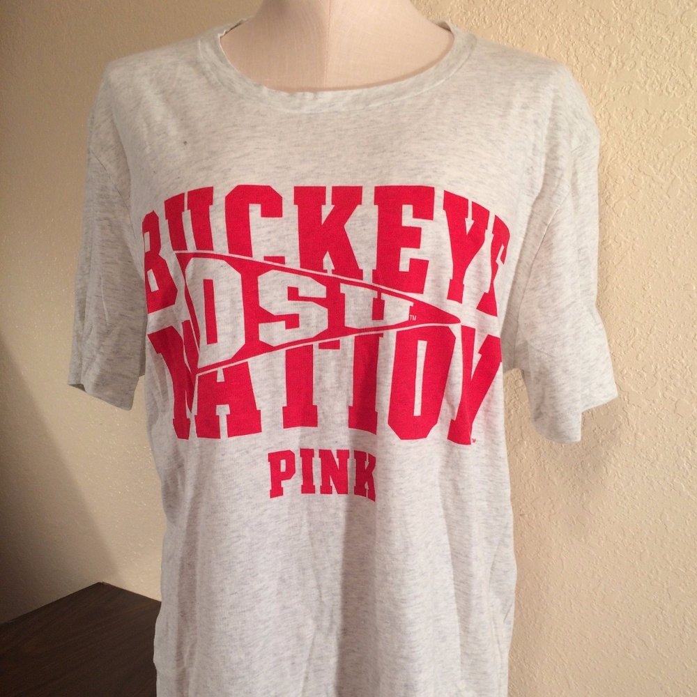 Victoria's Secret PINK Gray Ohio State T-Shirt NWT