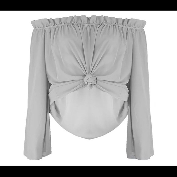 Cute boho off shoulder crop top - Picture 3 of 5