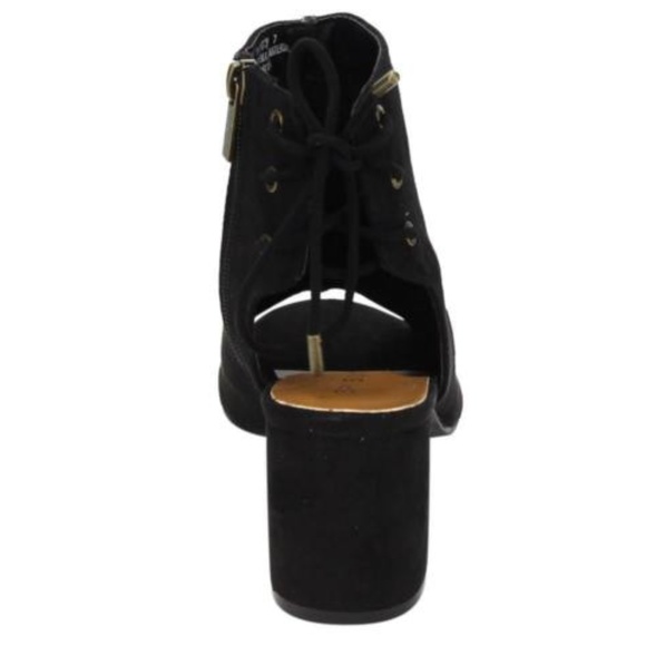 highlight black short chunky heel - Picture 4 of 4