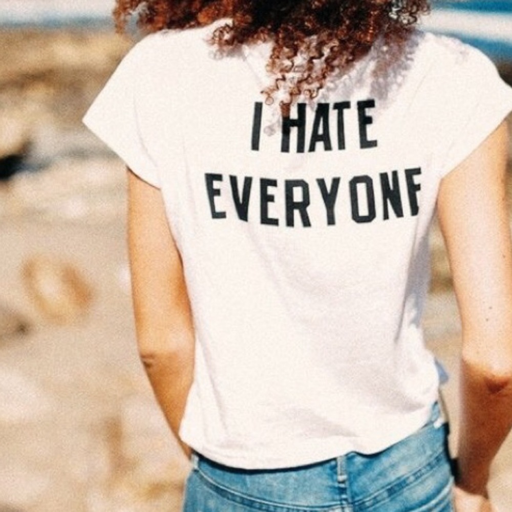 Brandy Melville " I Hate Everyone" T-shirt