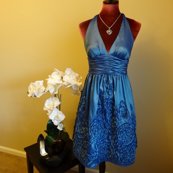 Adrianna Papell Dresses & Skirts - Adrianna Papelle Steel Blue Dress
