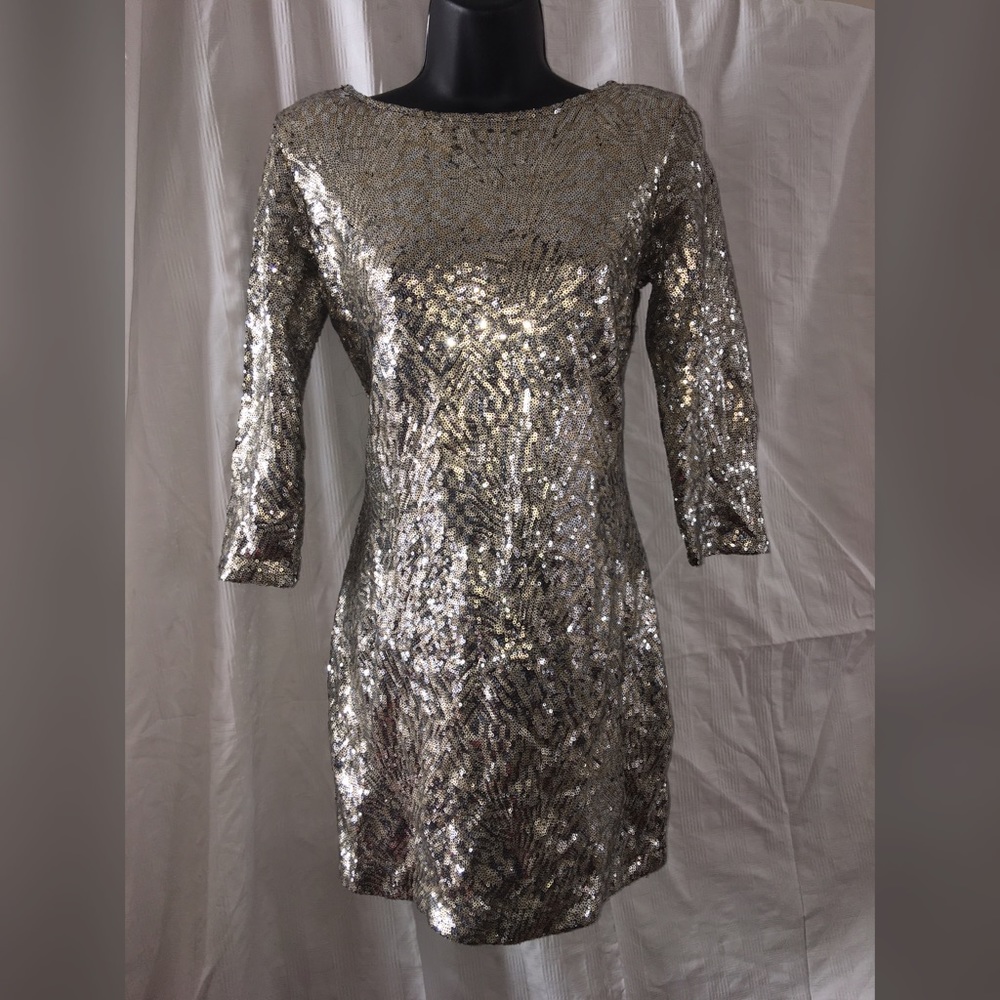 New Angl Sequins Bodycon Dress, Size Medium