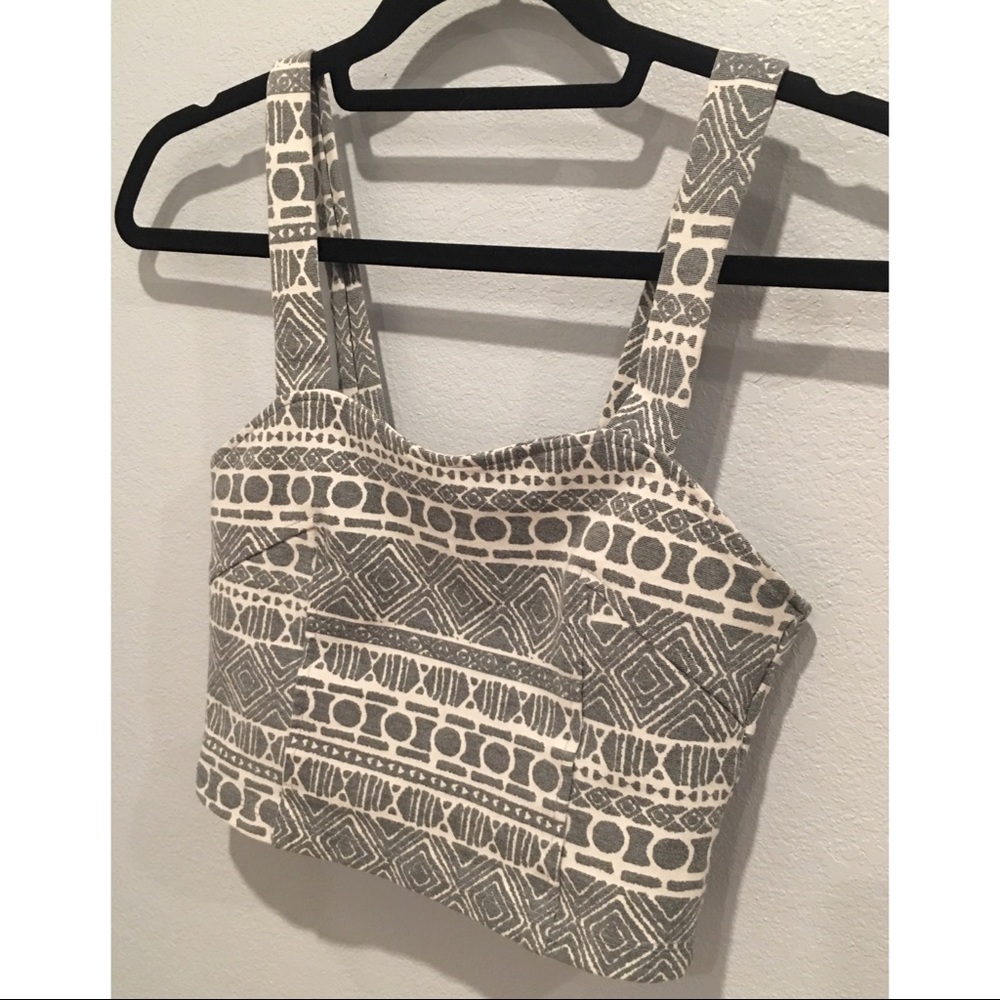 NWOT Brandy Melville Western Inspired Grey Top