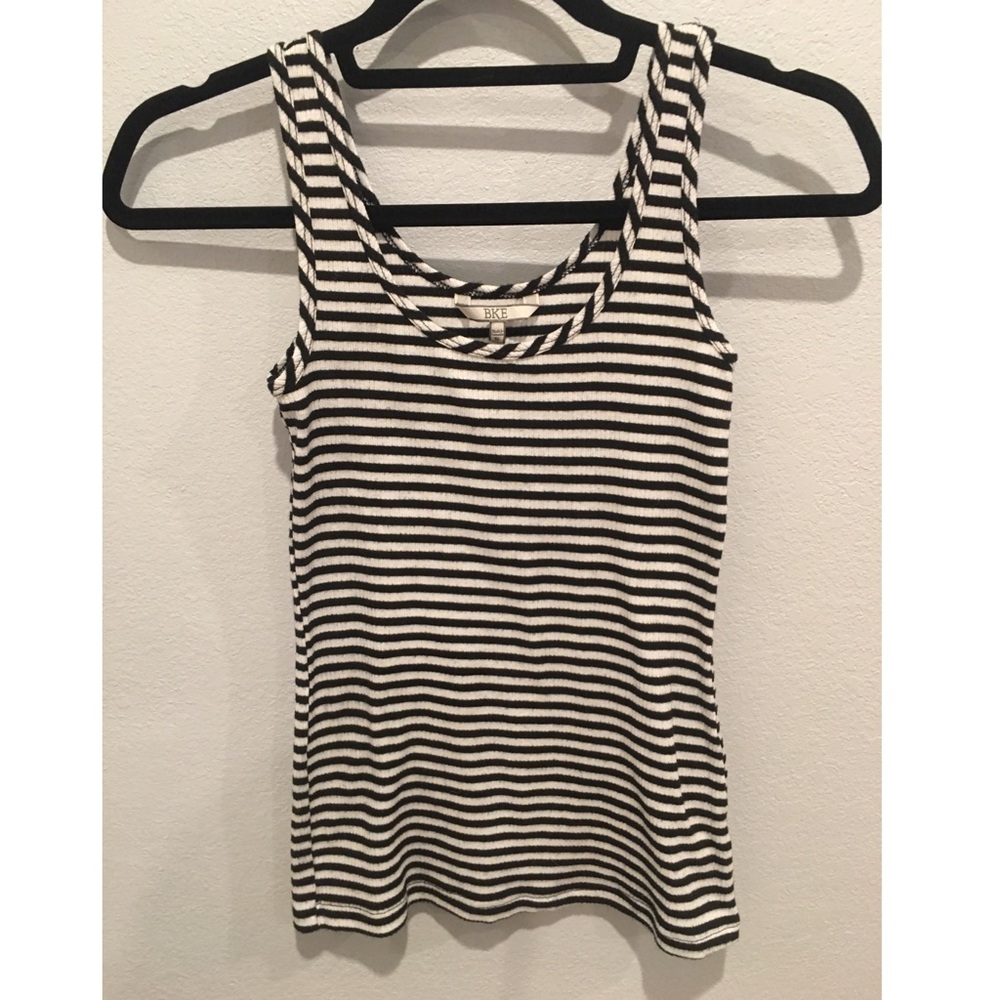 NWOT BKE Small Black & White Striped Tank