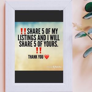 Share 5 of mine and I'll do the same in return !