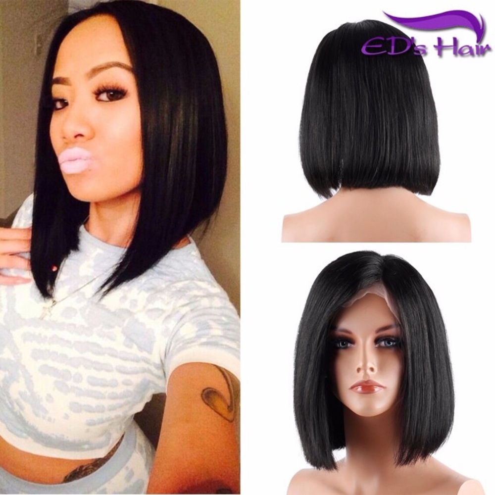 Glueless Short Bob Hair Wigs Brazilian 10"inch