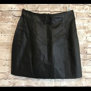 Vintage Black Leather Skirt -NWT
